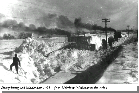 Snerydning ved Nakskov i 1931