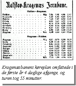 K�replan for Kragen�sbanen